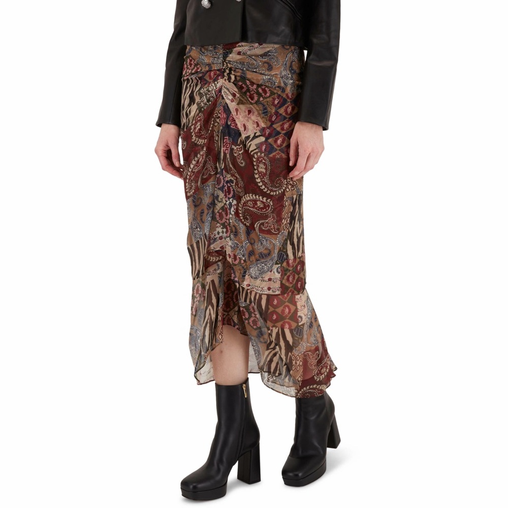 Veronica Beard Multicolor Asymmetrical Skirt